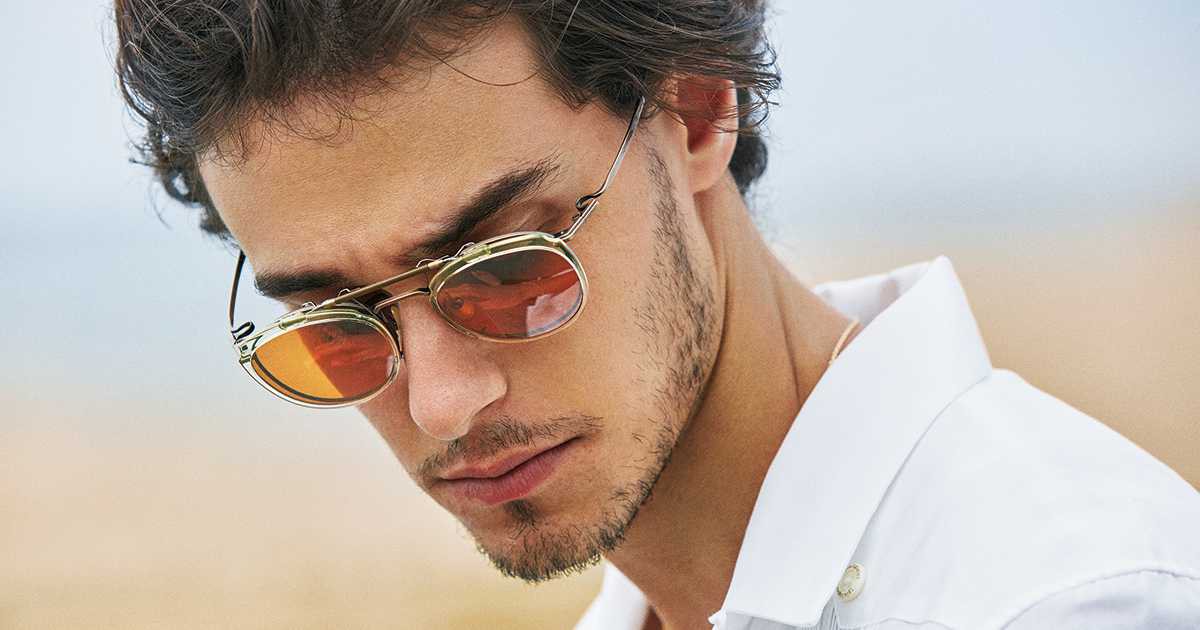 【美品】白山眼鏡店　クリップオンサングラス 淡色サングラス