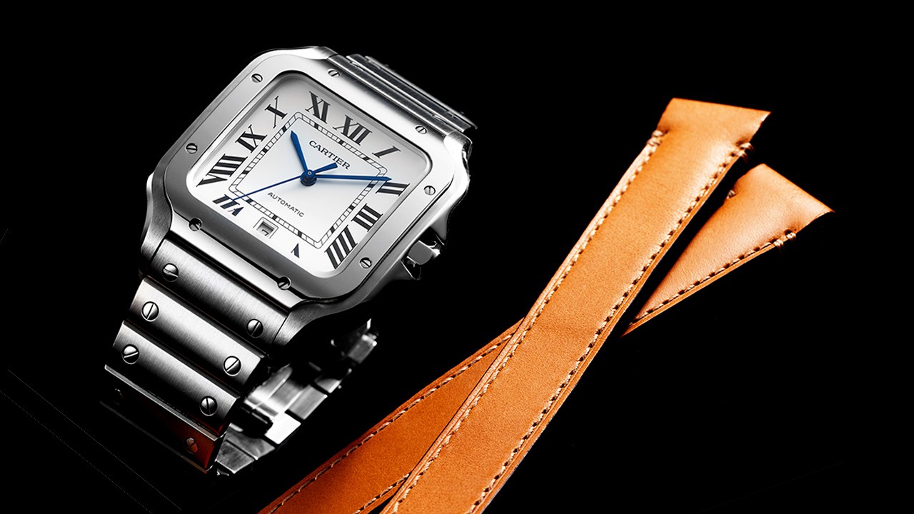 サントス【純正品】Cartier サントス ベルト 時計 - レザーベルト
