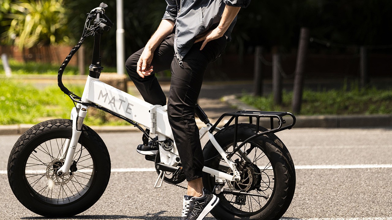 邪魔なので外しましたMATE BIKE フロントキャリア カゴ 電動自転車