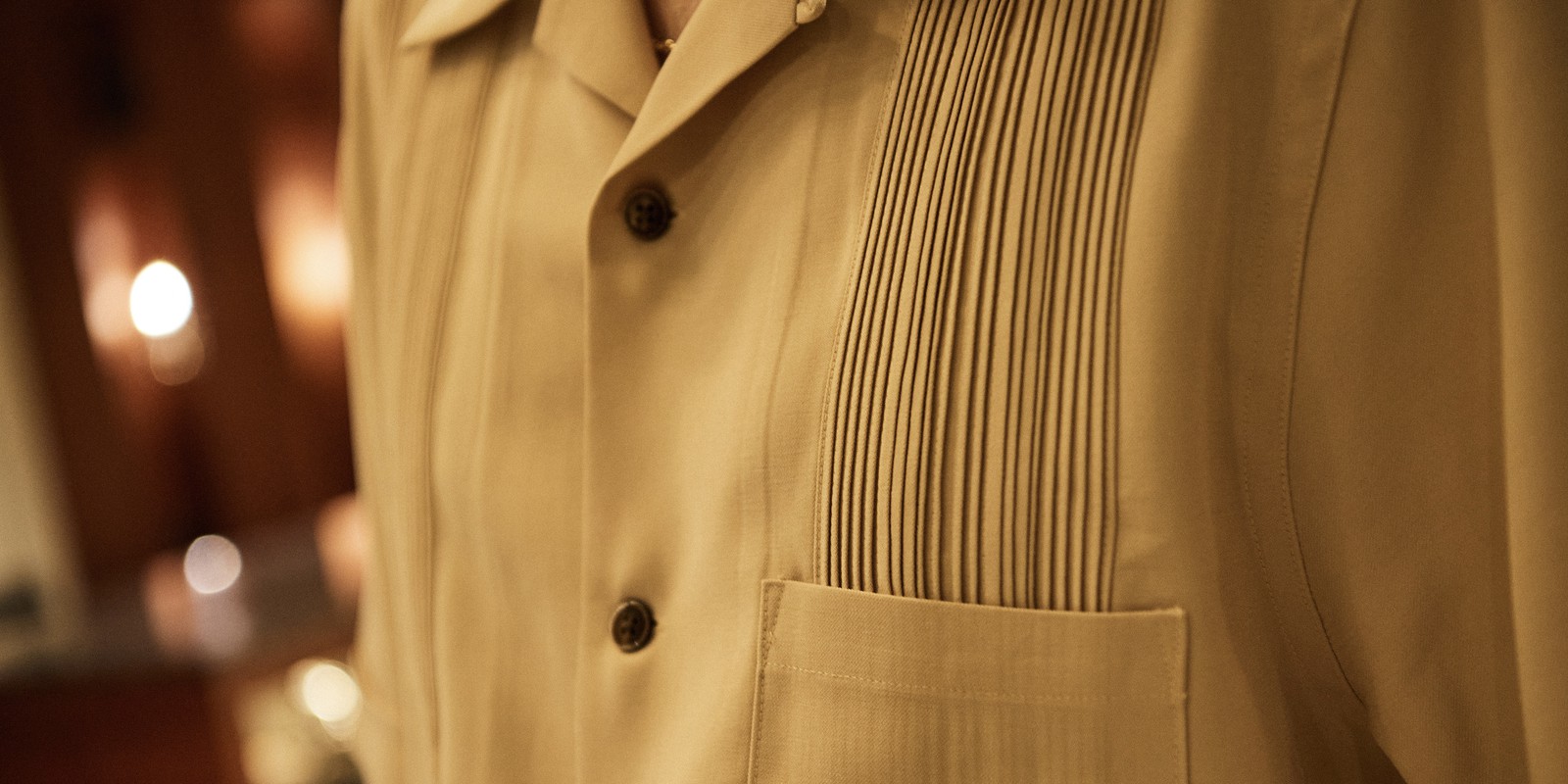 高品質得価 キューバシャツ オープンカラー プリーツ 4ポケット シンプル（I14-103）の通販 by KIRA☆｜ラクマ 
