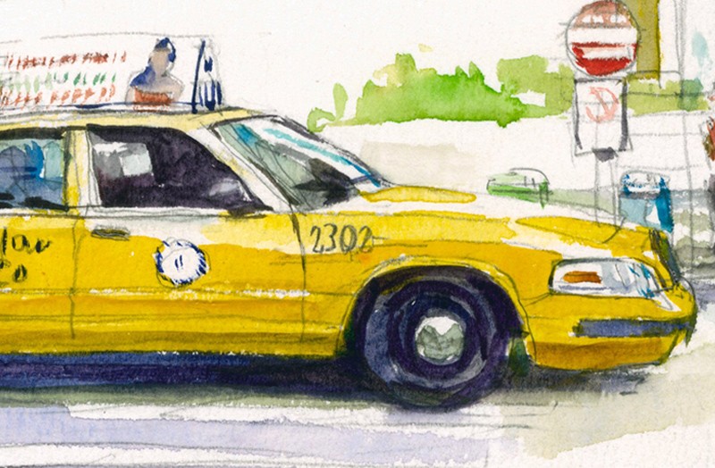 Yellow Cab Taxi タクシー イエローキャブ 行灯 レトロ ニューヨーク市