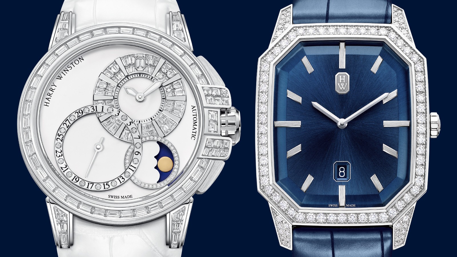 ハリー・ウィンストン」のダイヤモンドウォッチが、腕元に最高の輝きと