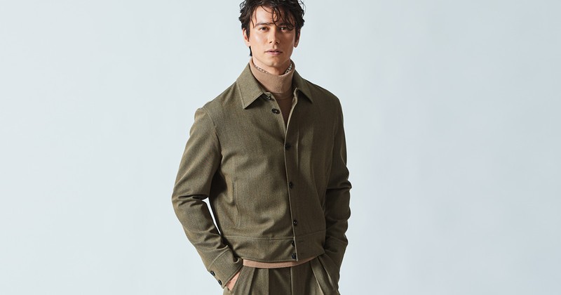 アトリエボズ【レオンケープ付きブラウス】メンズサイズ 軽快なのに品がある、大人にこそ似合う「セットアップ」がコレ