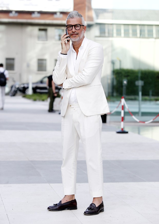 イタリア メンズファッション スナップ コーディネート イケオジ ちょい悪おやじ LEON 