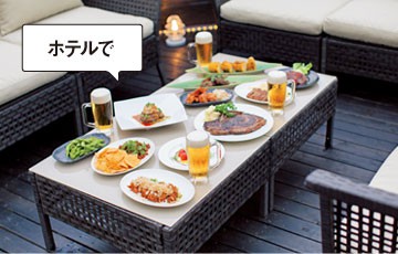 ヒルトン東京の「天空のビアガーデン 肉テラス」