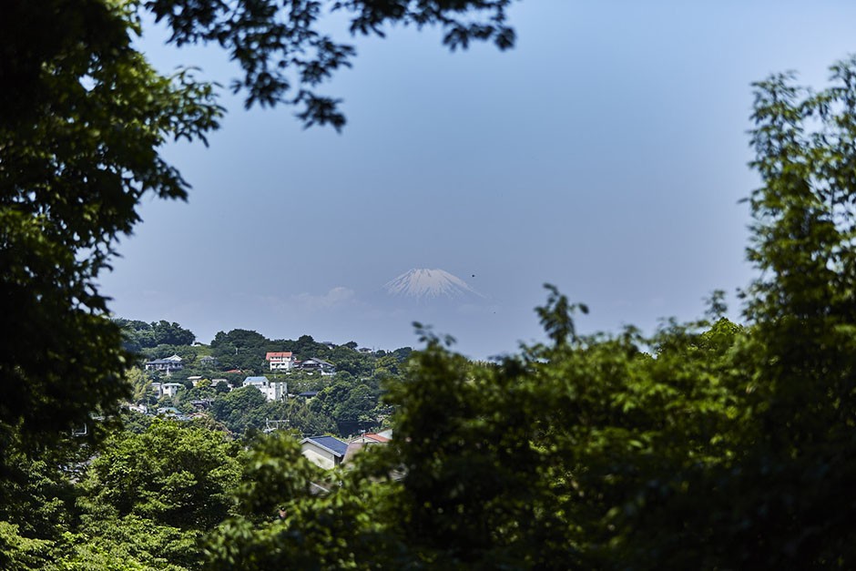 お天気の良い日は、富士山が見えるコーナーもあるの。