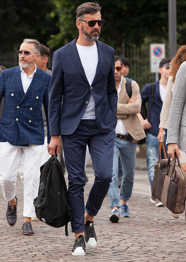 イタリア メンズファッション スナップ コーディネート イケオジ ちょい悪おやじ LEON 