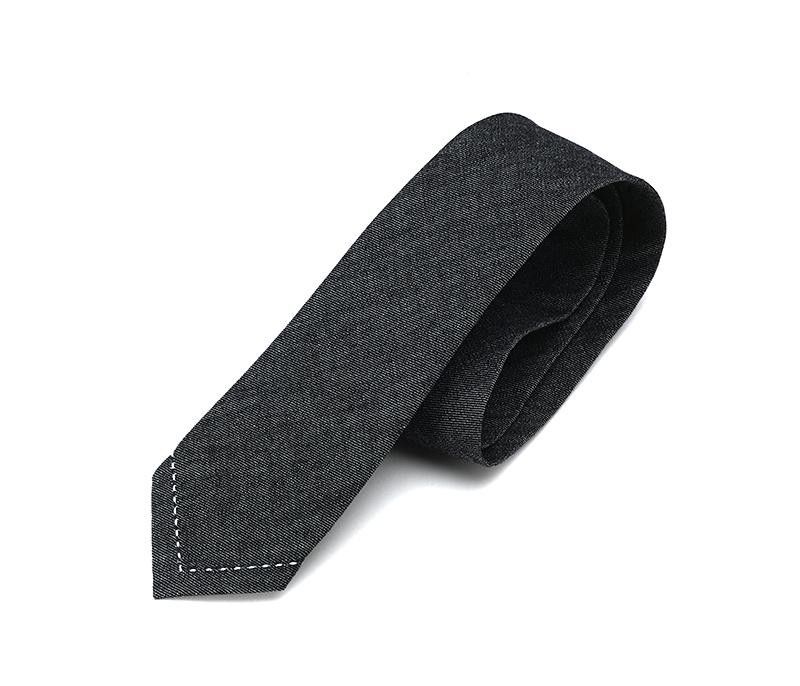 デニムのタイ/ブルーブルー