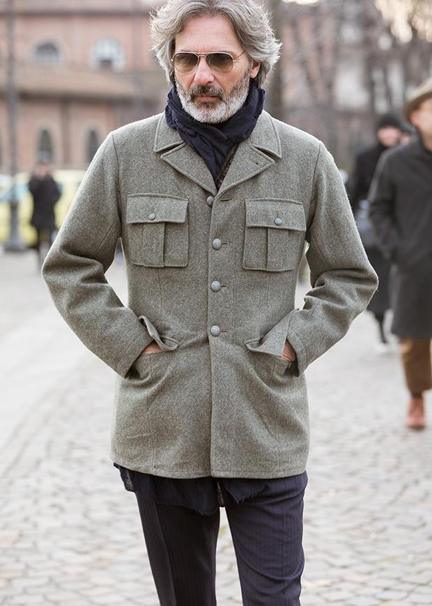 イタリア メンズファッション スナップ コーディネート イケオジ ちょい悪おやじ LEON