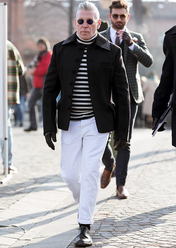 イタリア メンズファッション スナップ コーディネート イケオジ ちょい悪おやじ LEON