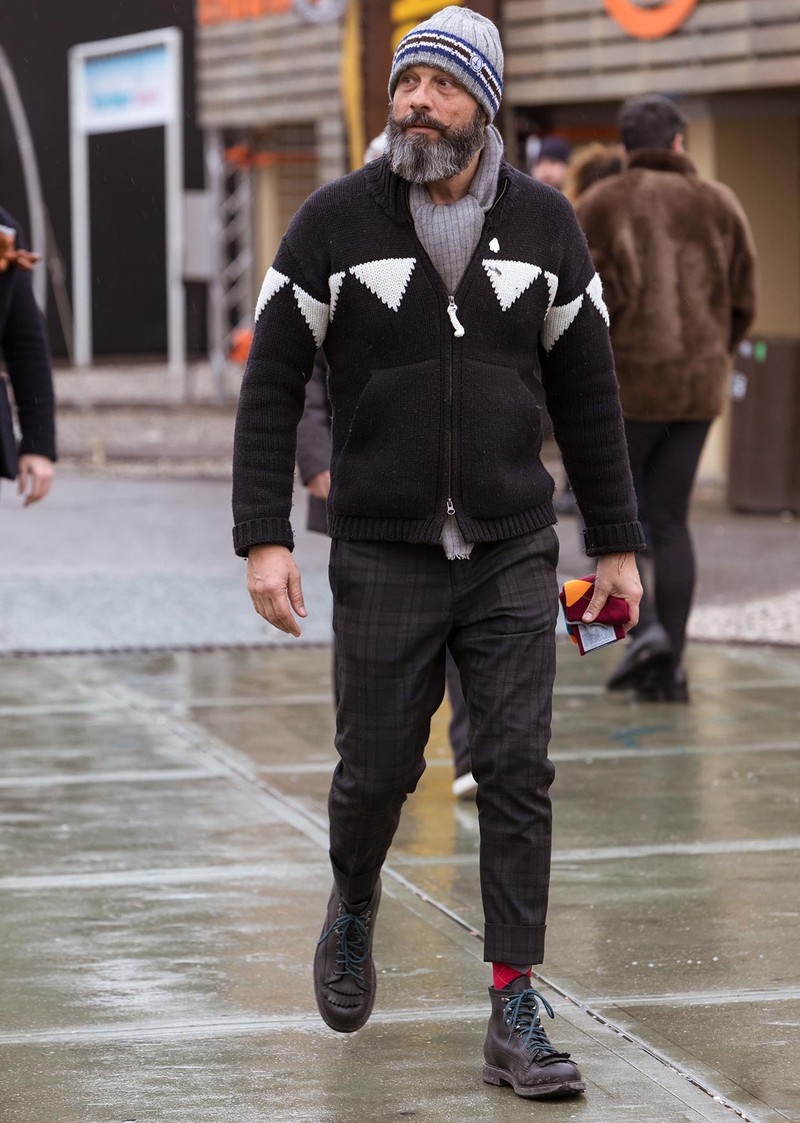 イタリア メンズファッション スナップ コーディネート イケオジ ちょい悪おやじ LEON 