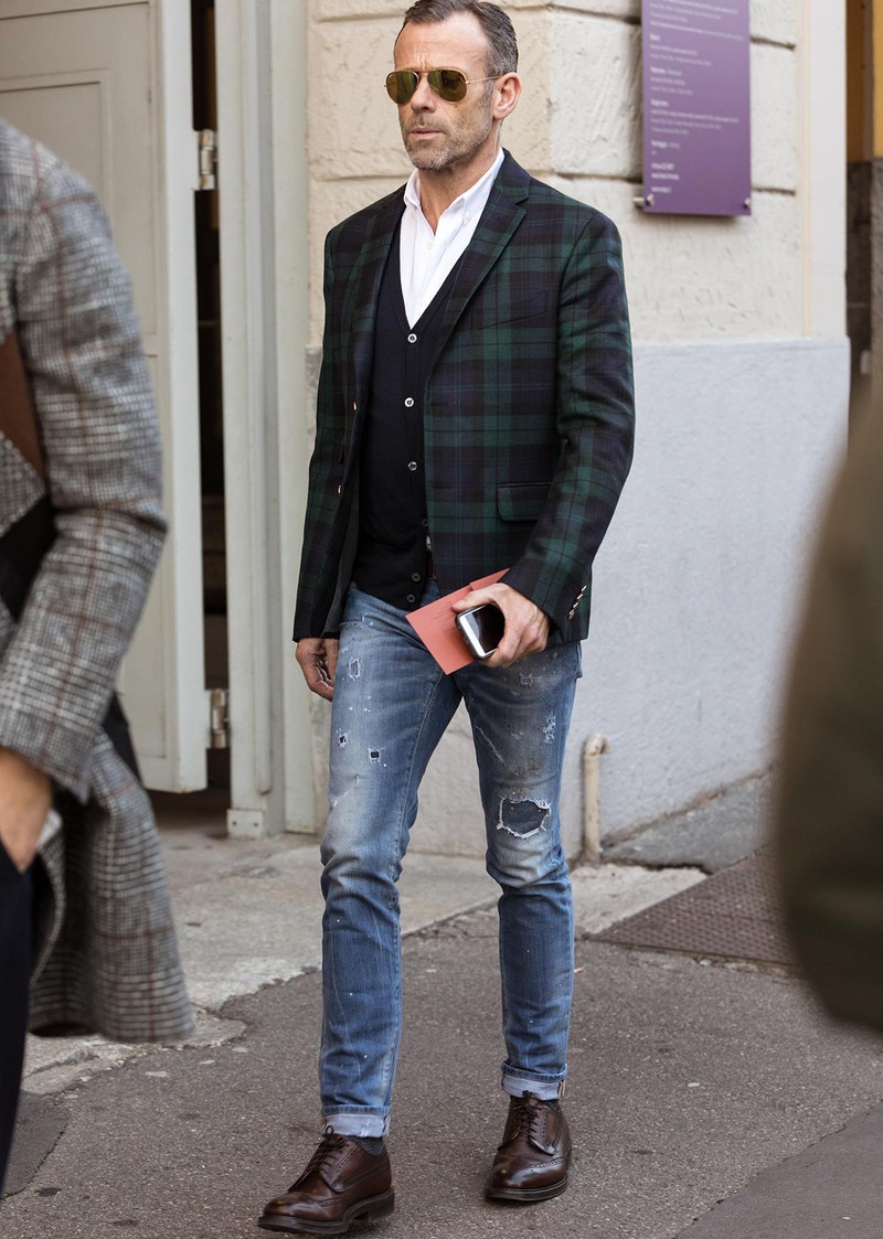 イタリア メンズファッション スナップ コーディネート イケオジ ちょい悪おやじ LEON