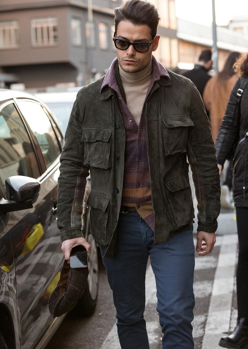 イタリア メンズファッション スナップ コーディネート イケオジ ちょい悪おやじ LEON