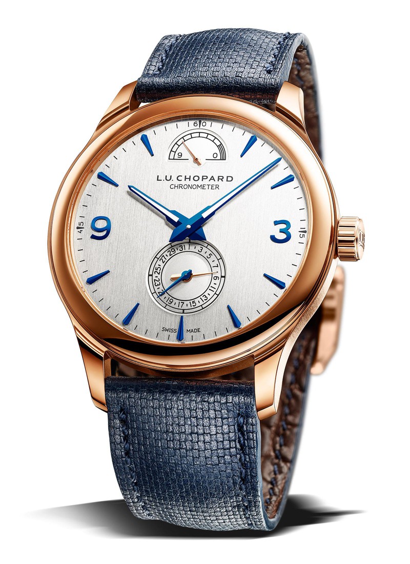 「L.U.C クアトロ」手巻き、18KRGケース(43mm)、カーフ+アリゲーターストラップ、50m防水、世界限定100本。/ショパール(ショパール ジャパン プレス)