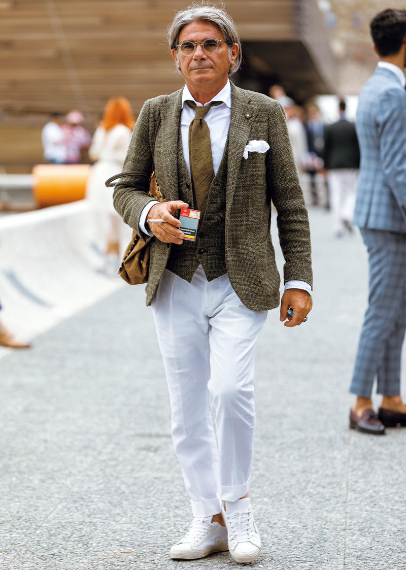 イタリア メンズファッション スナップ コーディネート イケオジ ちょい悪おやじ LEON