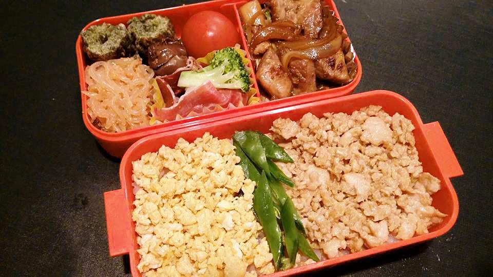 今に続く「パパが作る娘の中学毎日弁当」シリーズの記念すべき第一作め。幼稚園はもちろん、小学校のころより弁当箱自体も大きくなっている。