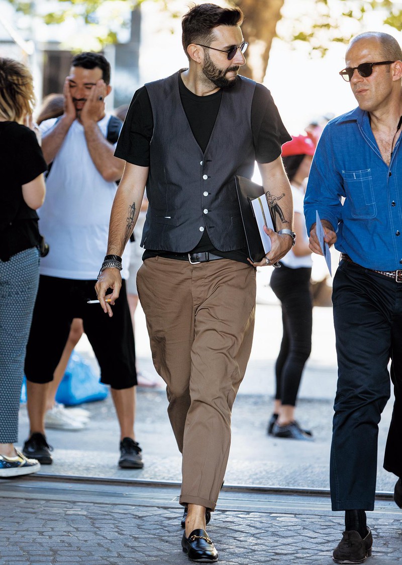 イタリア メンズファッション スナップ コーディネート イケオジ ちょい悪おやじ LEON