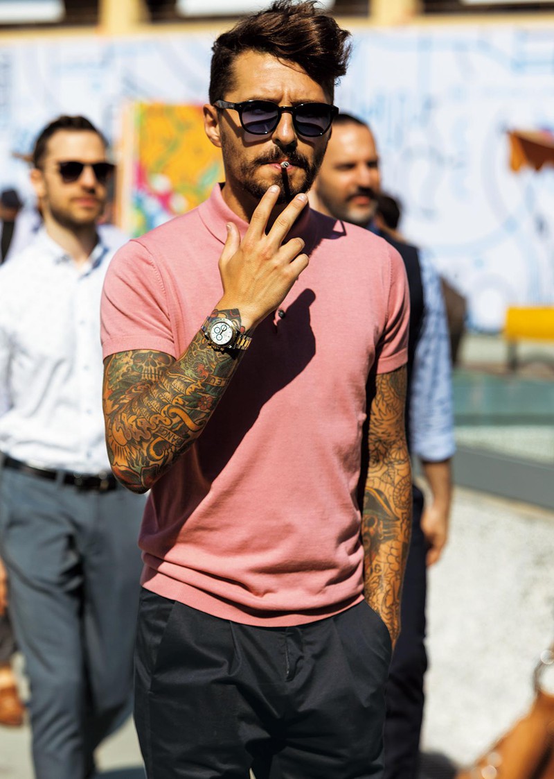 イタリア メンズファッション スナップ コーディネート イケオジ ちょい悪おやじ LEON 