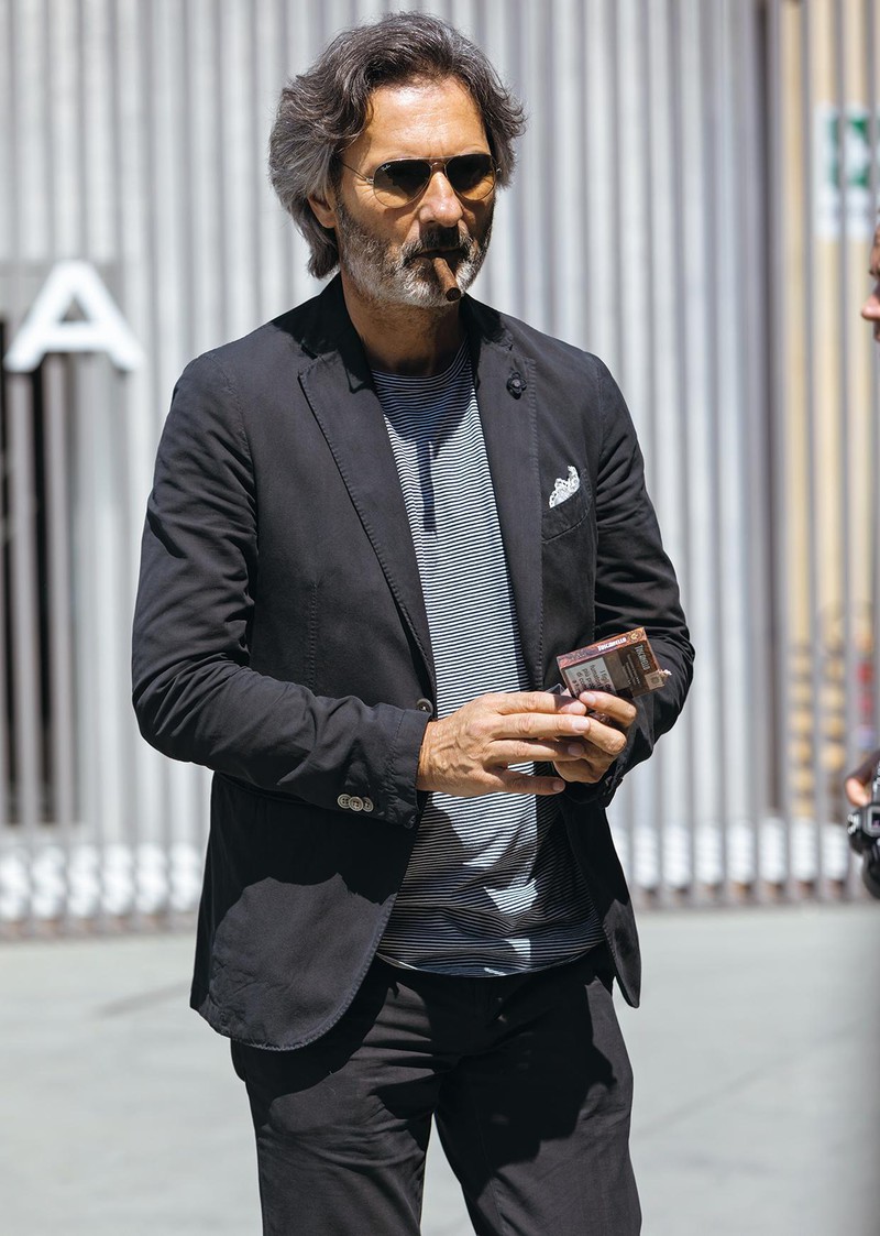 イタリア メンズファッション スナップ コーディネート イケオジ ちょい悪おやじ LEON 