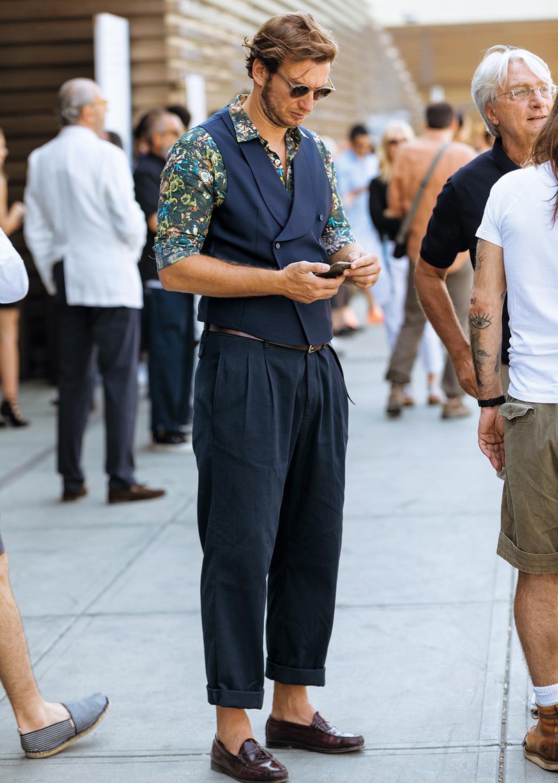 イタリア メンズファッション スナップ コーディネート イケオジ ちょい悪おやじ LEON