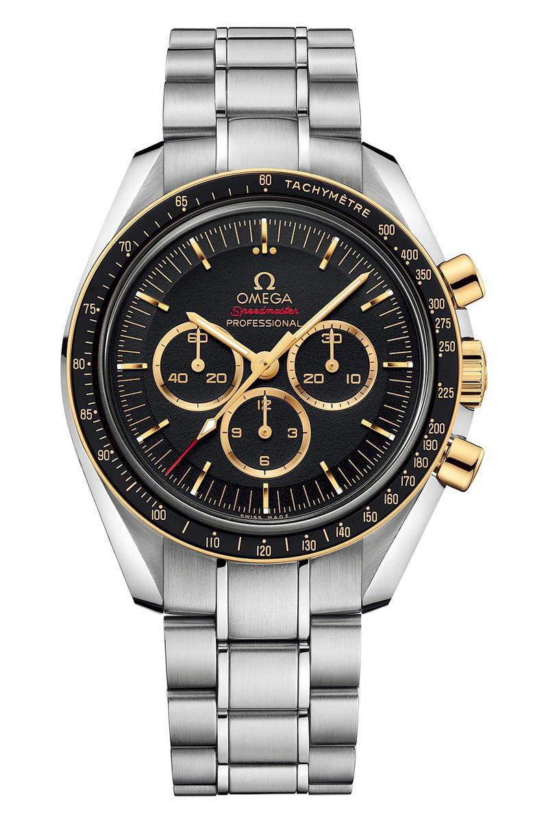 「スピードマスター プロフェッショナル 東京 2020 リミテッドエディションズ」手巻き、SS&18KYGケース(42㎜)・ブレスレット、50m防水。78万円/オメガ(オメガお客様センター)