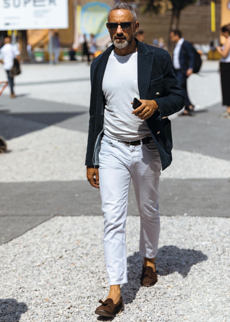 イタリア メンズファッション スナップ コーディネート イケオジ ちょい悪おやじ LEON