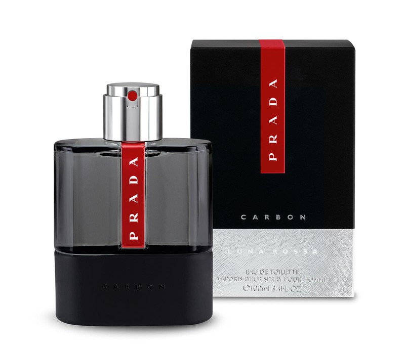 「プラダ ルナロッサ カーボン オーデトワレ」50ml 7900円(税別)、100mL 1万1600円(税別)