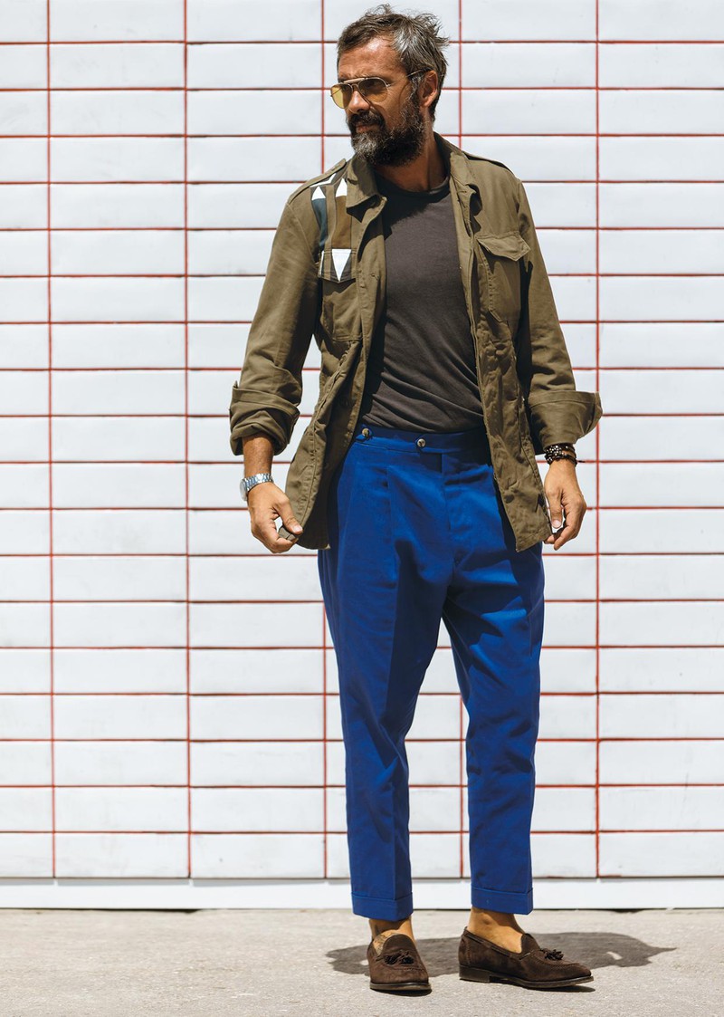 イタリア メンズファッション スナップ コーディネート イケオジ ちょい悪おやじ LEON