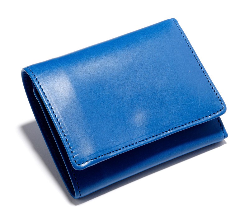 ブルー三つ折りウォレット3万3000円／グレンロイヤル（ブリティッシュ メイド 銀座店）