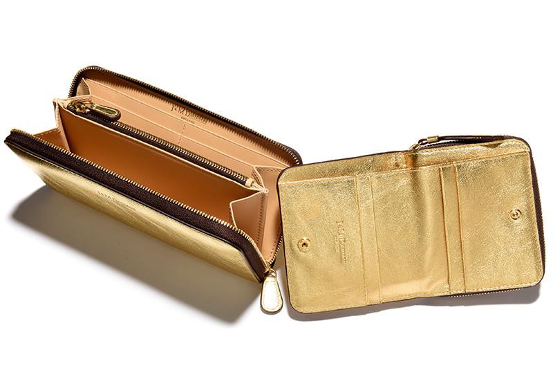 ラウンドジップロングウォレット7万8000円、コインカードウォレット5万8000円/ともにJ&M デヴィッドソン (J&M デヴィッドソン 青山店)