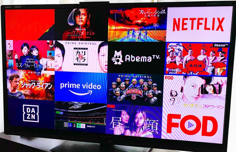 各配信サービスは専用アプリでも視聴可能。