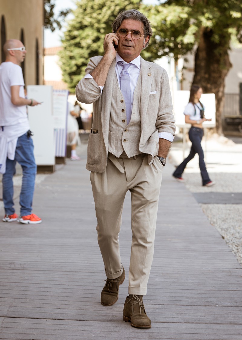 イタリア メンズファッション スナップ コーディネート イケオジ ちょい悪おやじ LEON