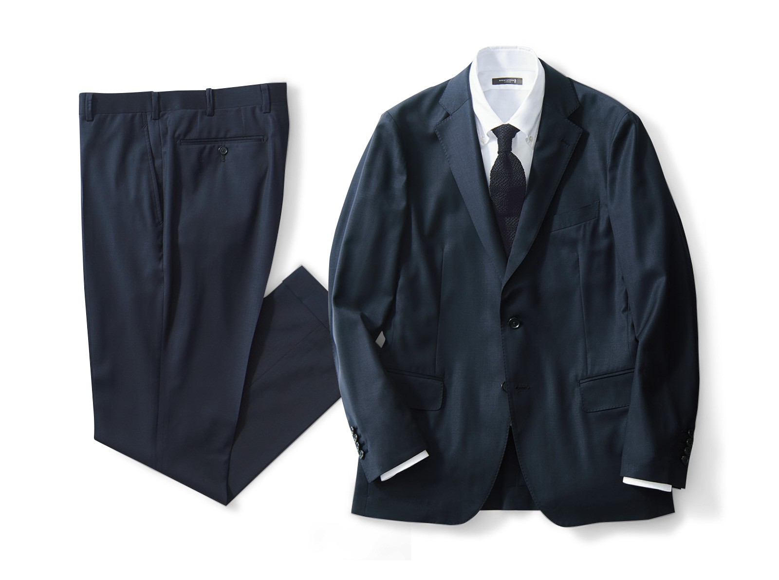 最新作格安【人気】マッキントッシュ　セットアップ　金釦　ブラック　L メンズ　リネン スーツ