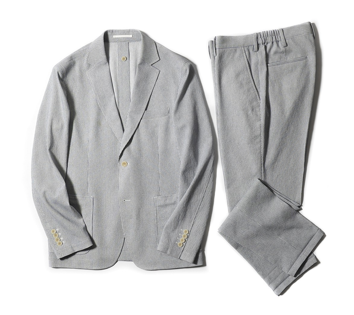セットアップジャケット3万9000円、同パンツ2万4000円/ともにデザインワークス(デザインワークス 銀座) 380g