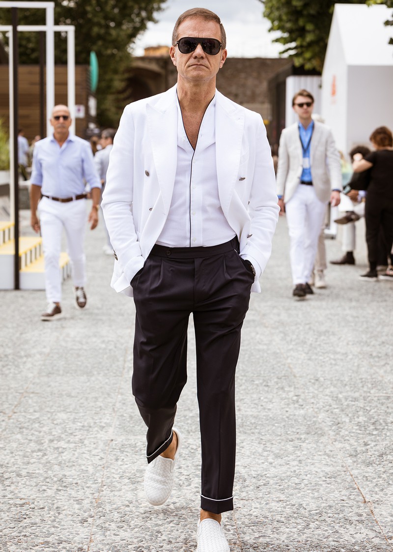 イタリア メンズファッション スナップ コーディネート イケオジ ちょい悪おやじ LEON 