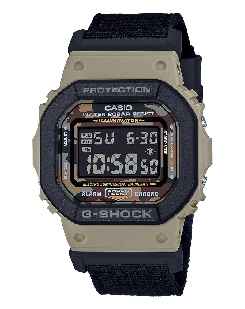 「DW-5610SU-8JF」クォーツ、樹脂ケース（48.9×43.8mm）、20気圧防水。1万6500円／G-SHOCK（カシオ計算機 お客様相談室）