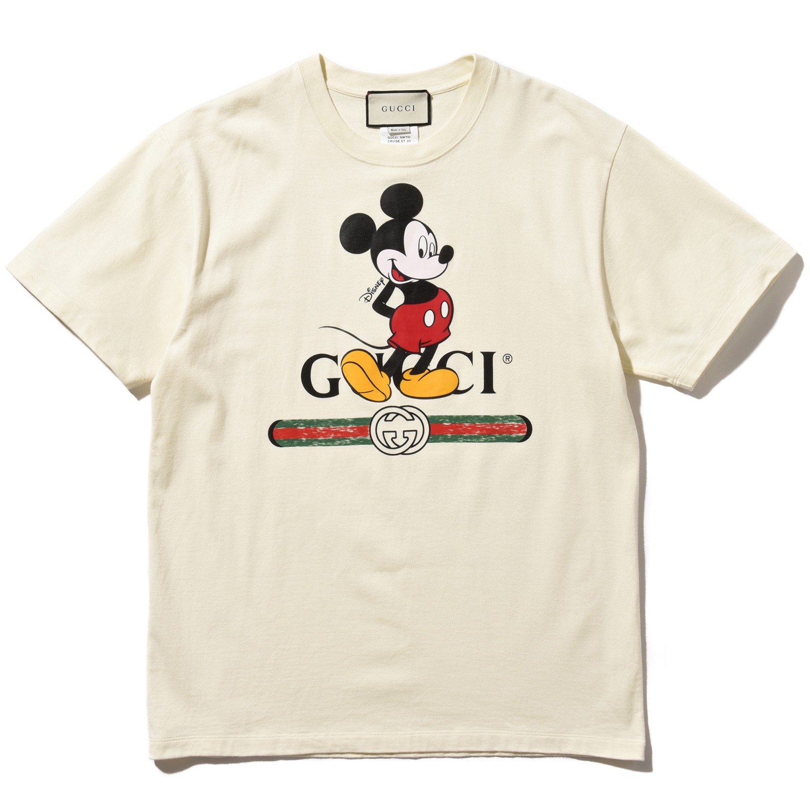 グッチ×ミッキーマウスのTシャツ