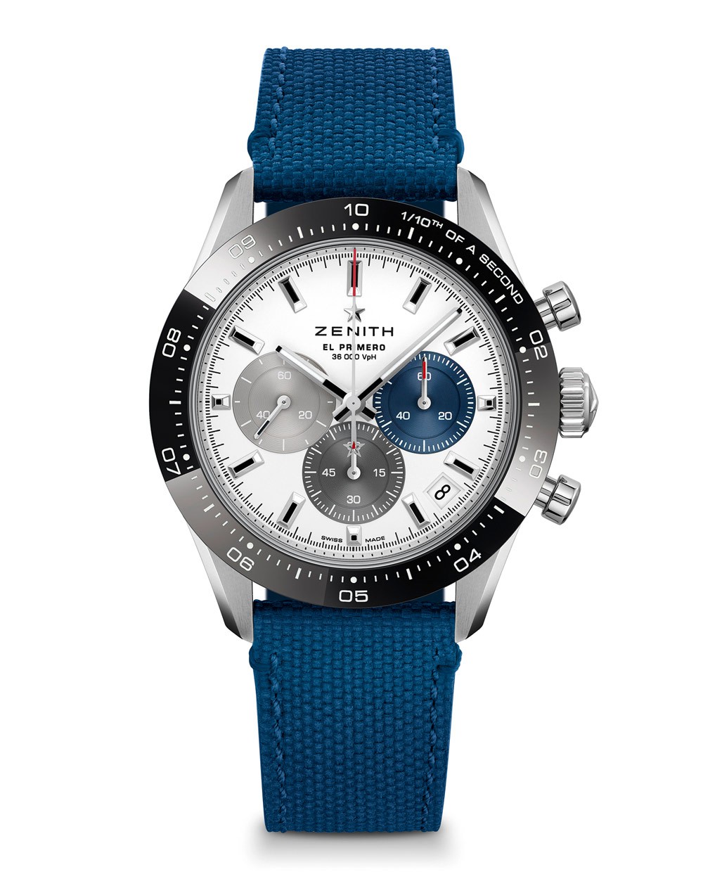 ▲ 「クロノマスター スポーツ」自動巻き、SSケース(41mm)、ラバーストラップ。10気圧防水。100万円/ゼニス
