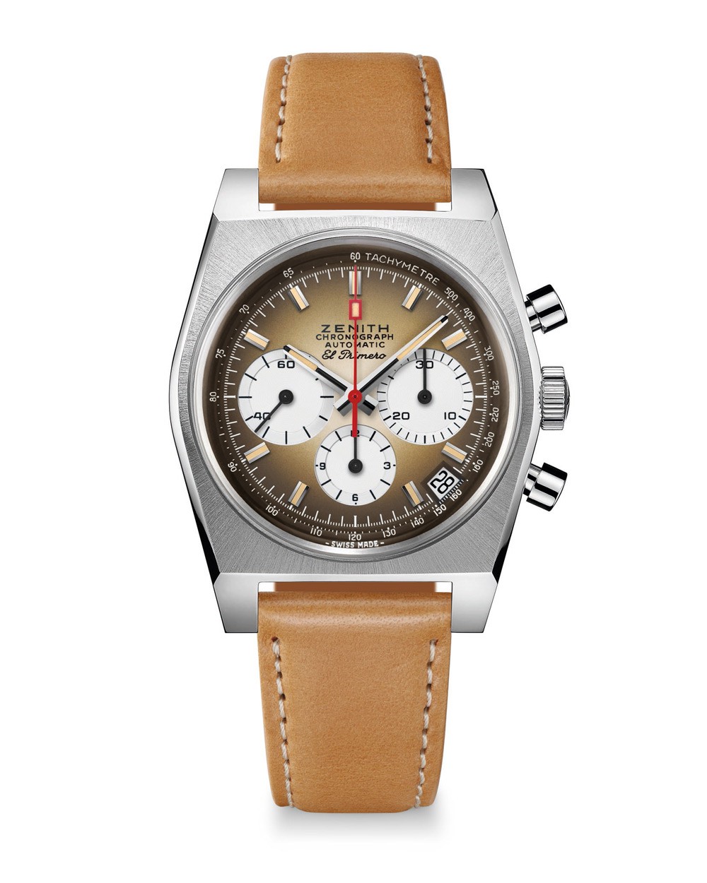 ▲ 「クロノマスター リバイバル A385」自動巻き、SSケース(37mm)、ラバーストラップ。85万円/ゼニス
