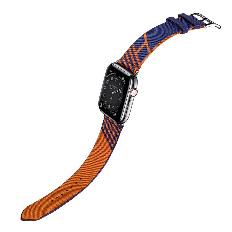 ★HERMES★ Apple Watch シンプルトゥール ストラップ Apple Watch Hermès - 41mmケース用キリム（ブルーセレスト