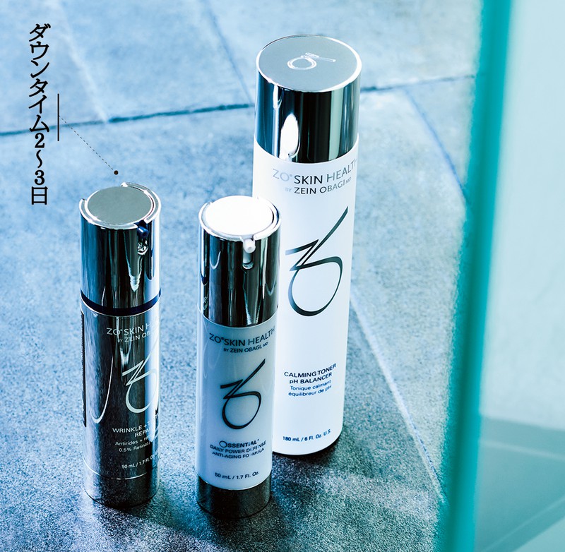 右から「バランサートナー(180㎖)」6600円(編集部調べ)、「デイリーPD(50㎖)」2万460円(編集部調べ)、「Wテクスチャーリペア(50㎖)」1万9360円(編集部調べ)/すべてゼオスキン(S.T style クリニック)