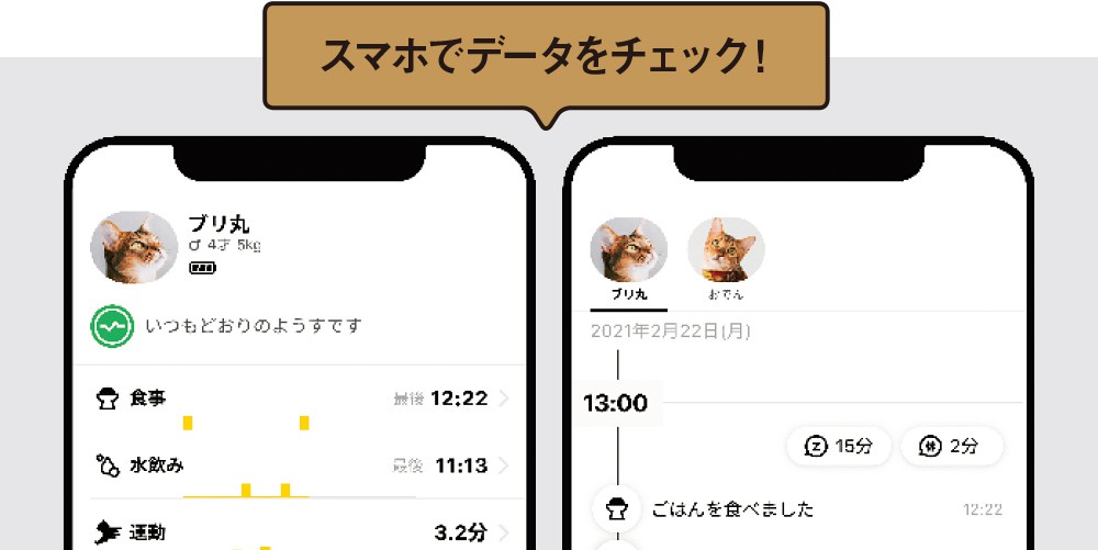 首輪とデータ送受信デバイスがセットの『Catlog基本セット』は本体価格1万780円~/キャトログ(RABO)