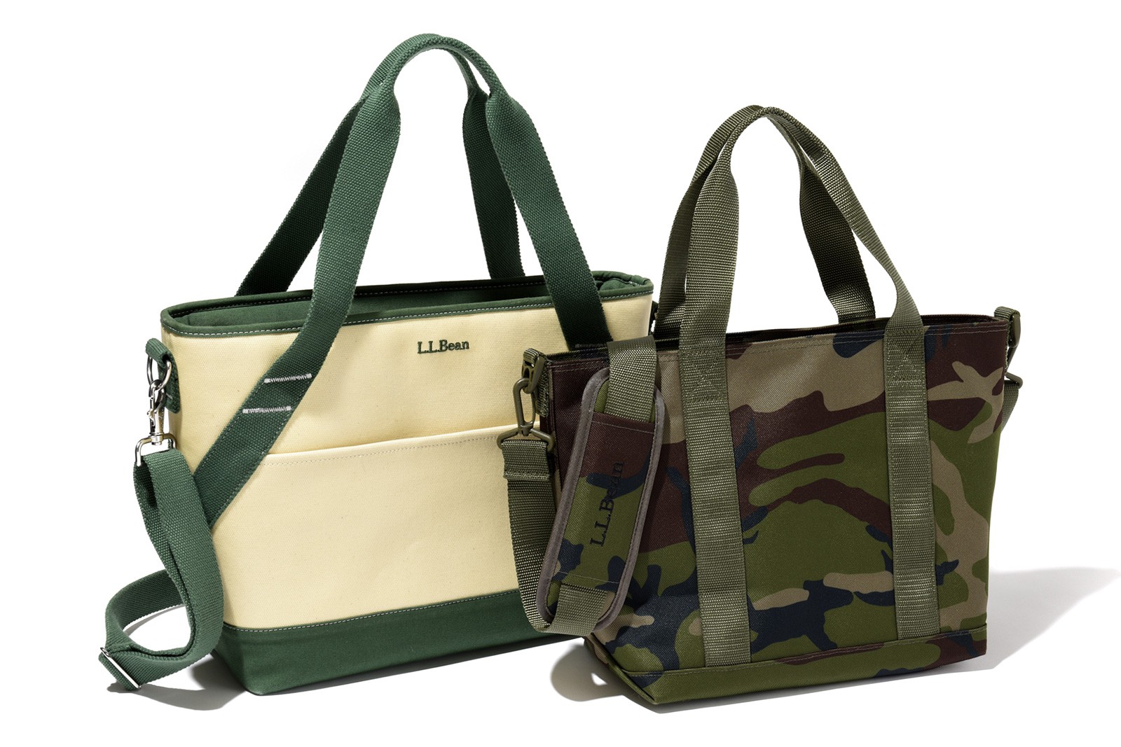 トートバッグ左：M［約W43×H30×D15cm］7590円、右：M［約W33×H30×D15cm］8690円／ともにL.L.Bean（L.L.Beanカスタマーサービスセンター）