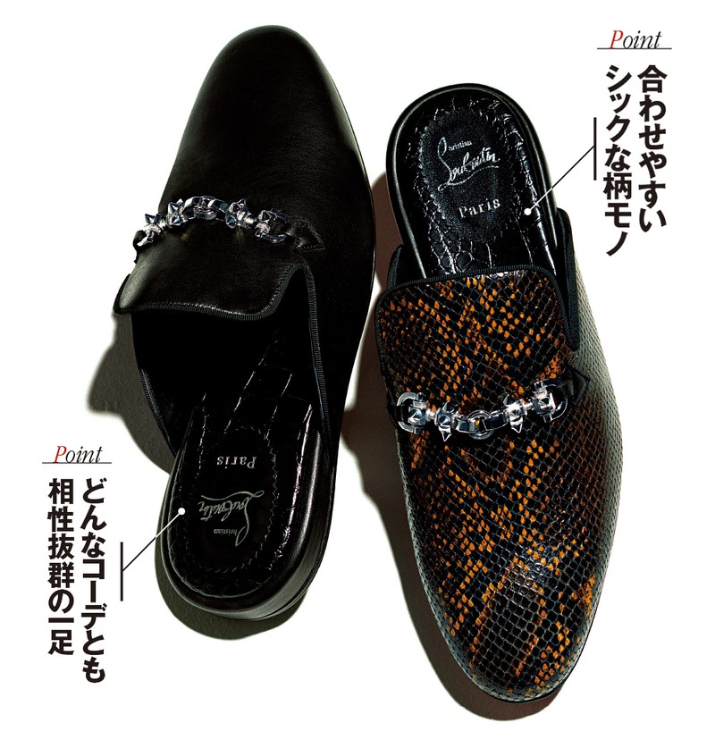 シューズ各11万円/クリスチャン ルブタン(クリスチャン ルブタン ジャパン)