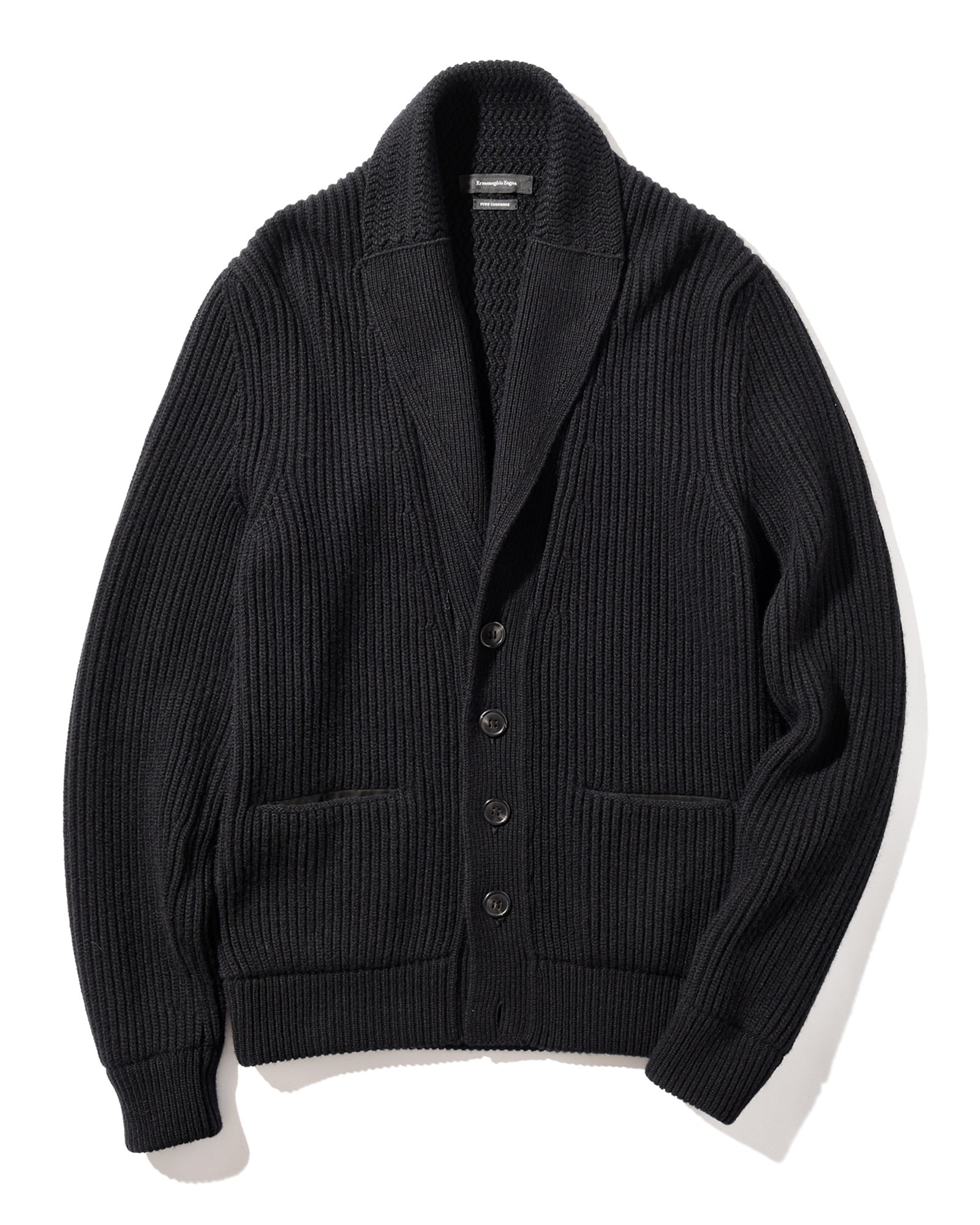 ▲ ショールカラーニット35万3100円/エルメネジルド ゼニア(ゼニア カスタマーサービス)