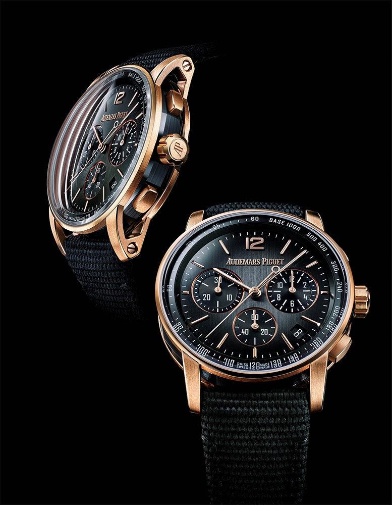 ▲ 「CODE 11.59 バイ オーデマ ピゲ クロノグラフ」自動巻き、18KPG×セラミックケース(41mm)、ラバーストラップ。30m防水。533万5000円/オーデマ ピゲ(オーデマ ピゲ ジャパン)