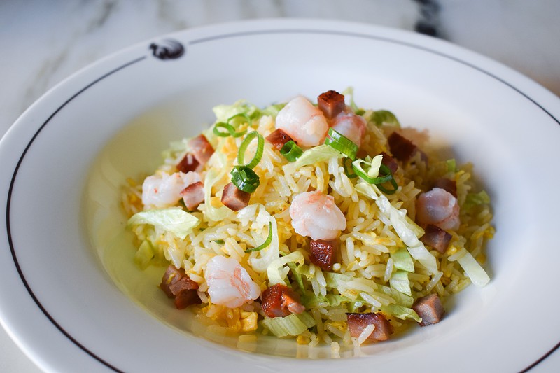 「海老とチャーシュー入り炒飯」3400円（税・サービス料込）