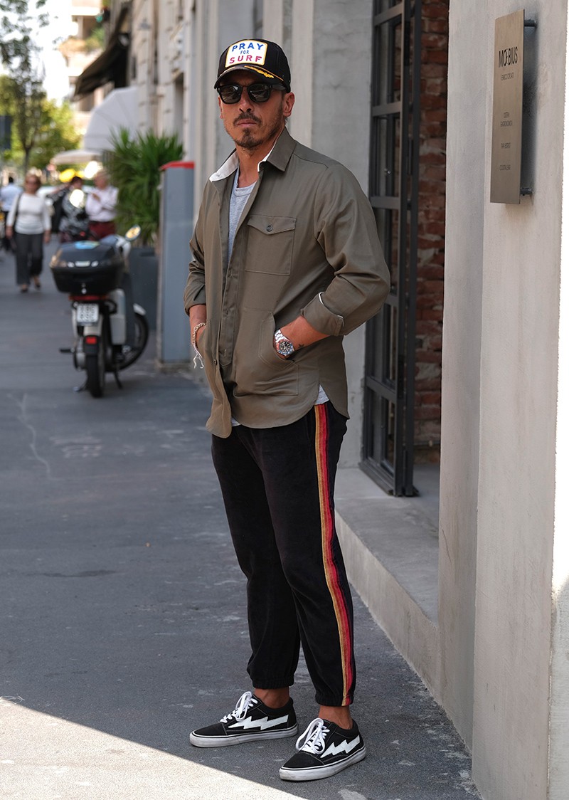 イタリア メンズファッション スナップ コーディネート イケオジ ちょい悪おやじ LEON 