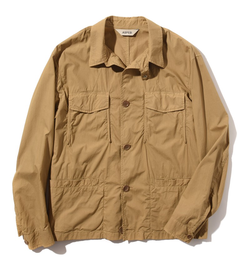 ▲ シャツジャケット6万6000円/アスペジ(トヨダトレーディング プレスルーム)