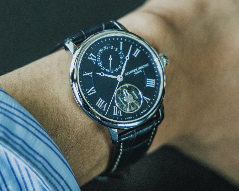 ▲ 「スリムライン モノリシック マニュファクチュール」自動巻き、SSケース(40mm)。3気圧防水。世界限定810本。59万4000円/フレデリック・コンスタント(フレデリック・コンスタント相談室)